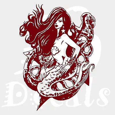 Sexy Mermaid Girls Anchor Fantasy Sea Car Boat Truck Window Vinyl Decal Sticker • $17.12