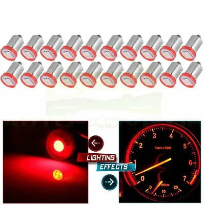 20X Red LED DASH INDICATOR BA9S INSTRUMENT PANEL CLUSTER LIGHT BULBS NEW • $8.99