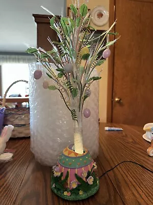 Vintage Fiber Optic Easter Tree 18  Tall Changes Colors • $18.99