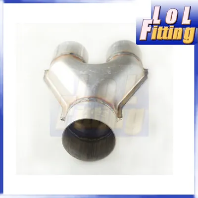 Universal Exhaust Y Pipe Adapter 2.5  Inch 63mm Dual 2.5  Single • $31.02