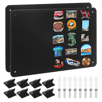 17.5x11.5  Magnetic Board2pcs Magnet Board Magnetic Wall Bulletin BoardBlack • £58.29