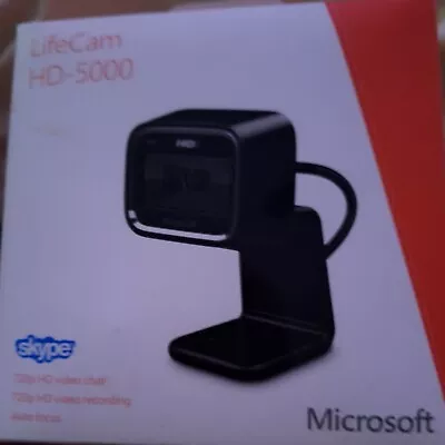 Microsoft LifeCam HD-5000 720p HD Webcam Video Camera Black Tested • $5