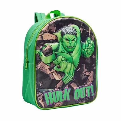 Kids Marvel Avengers Hulk School Backpack Lunch Bag Kids Boys Junior Superhero • £9.99