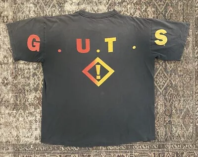 VTG 90s Nickelodeon GUTS TV Series Spellout T Shirt 2XL Single Stitch Nice Fade! • $95