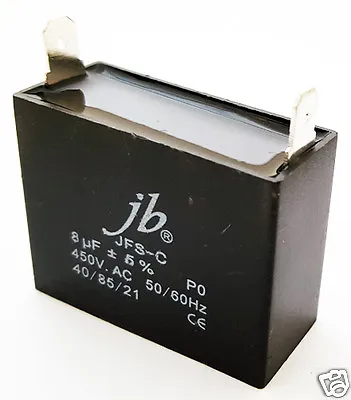 Motor Run Metalized Film Capacitor 8uF 450V AC 5% (1 Piece) • $11.05