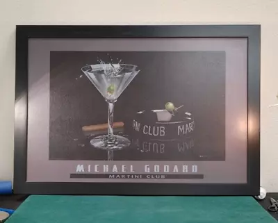 Michael Godard Print  Canvas Board Martini Club Vegas Framed • $250