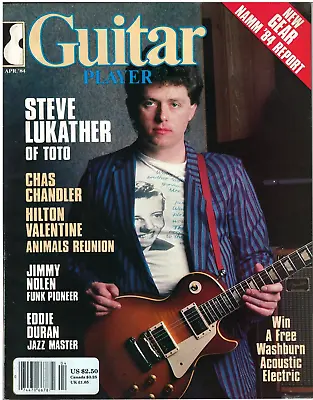 Guitar Player Magazine April 1984 Steve Lukather TOTO Frank Zappa Vinnie Vincent • $10.97