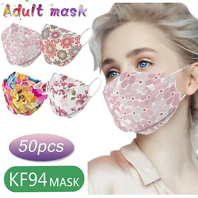 50x KF94 Adult Protective Face Masks 4 Layers Mask FFP2 95% Disposable Masks Set • $9.99
