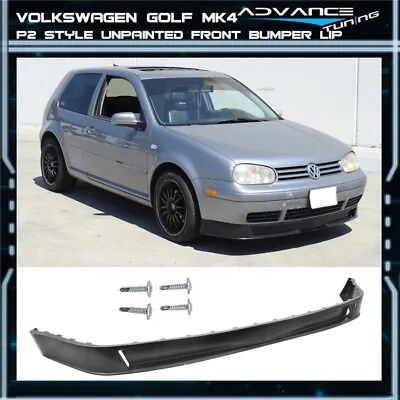 Fits 99-04 Volkswagen VW Golf Mk4 MIKV P2 Style Front Bumper Lip Spoiler- PU • $79.99