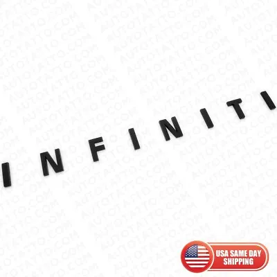 For Infiniti Rear Trunk Lid Logo Letter Badge Emblem Nameplate Sport Gloss Black • $54.99