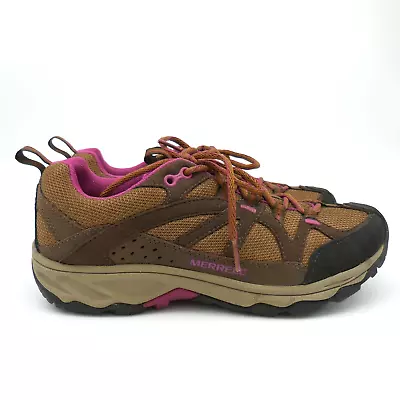 Womens MERRELL OTTER CALIA HIKING SHOES J55690 Brown/Pink - US 7.5/UK 5/EU 38 • $9.99