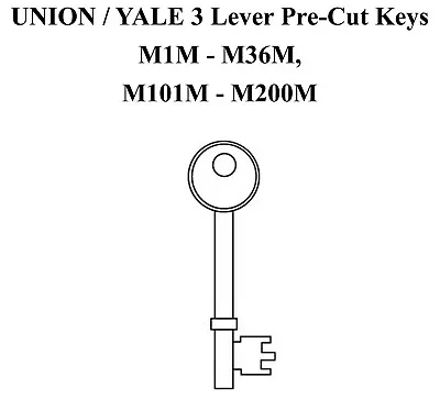 Union & Yale  M1M - M36M And M101M - M200M Pre Cut Mortice Key / Mortice Keys • £2.45