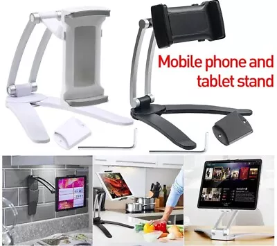 2in1 Desktop Kitchen Stand + Wall Mount Bracket Holder For Phone Tablet IPad Air • £15