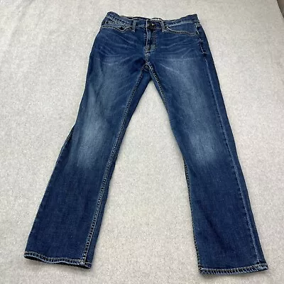 GoodFellow Jeans Means 33X32 Blue Denim Straight Total Flex Cotton Blend READ • $10