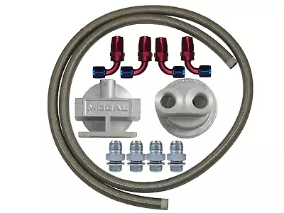 Mocal M18 -10 Stainless Steel Braided Hose Remote Oil Filter Relocation Kit • $152.50