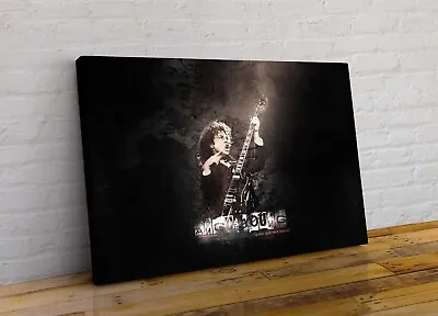 Angus Young ACDC AC/DC Music Guitar Canvas Wall Art Picture Print Gift Man Cave • £11.99