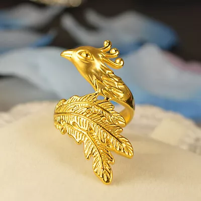 $562.40 • Buy Pure 24K Yellow Gold Phoenix Ring 3D Craft Stamp 999 Size 6 7 8  9 9.5