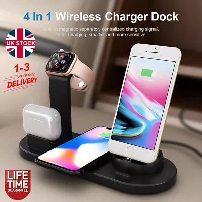 £12.99 • Buy Wireless Charger Dock Charging Station For Apple Watch IPhone 14 13 Samsung S23