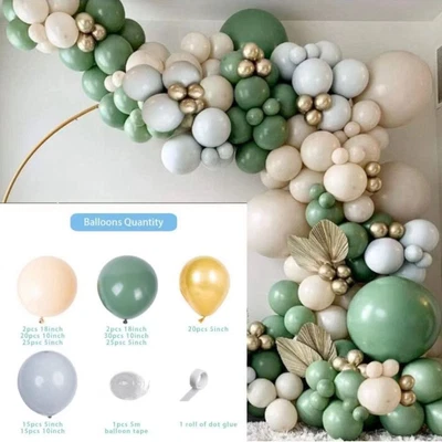 Safari Party Balloons Sage Green Balloons Garland Kit Balloon Garland Arch Kit • $22.70
