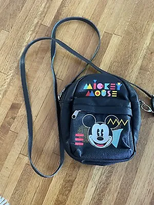 Disney Parks- Mickey Mouse Crossbody Bag/Backpack Retro Theme Faux Leather • $19.99