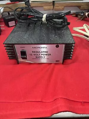 Micronta  Regulated 12 Volt Power Supply Converts 120 VAC To 12 VDC Tested Works • $19.99