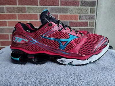 Men's Sz 13 Mizuno Wave Creation 13 Running Shoes - Red / Blue - RARE • $34.95