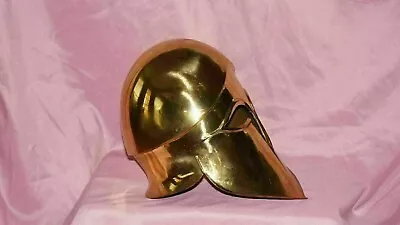 Halloween Medieval Greek Corinthian Helmet Spartan Solid Brass Antique Helmet • $71