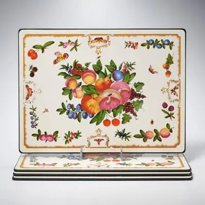 Mottahedeh Lady Clare Fruits Insects Multicolor Placemats England 4p Lot W Box A • $60