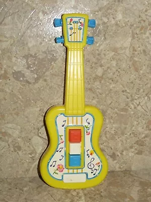 Vintage Chicco Band Button Mini Musical Guitar Toy Made In Italy 1970s 1980s  • $14.99