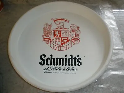 Vintage 13  White Plastic Schmidt’s Of Philadelphia Bar Beer Advertising Tray • $14.99