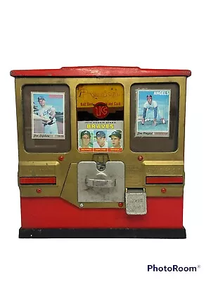 All Original 1950s Oak Premiere Baseball Card/Gumball Vending Machine • $1999.99