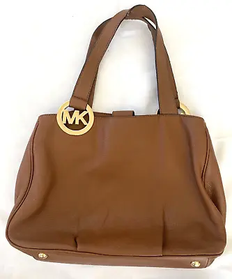 Michael Kors Women's Handbag Authentic Fulton Rare Tote- Luggage Brown Color • $55