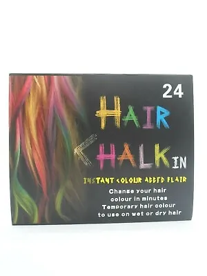 Hair Chalk Temporary Hair Dye Colour Soft Pastels Salon Kit 24  • £3.49