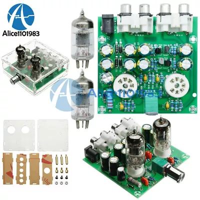 AC12V 6J1 Valve Pre-amp Tube PreAmplifier Board Headphone Amplifier Acrylic Case • $18.82