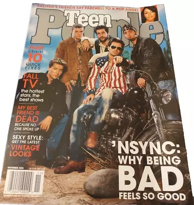 Teen People Magazine November 2001 - NSYNC AALIYAH • $10