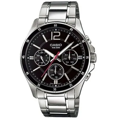 Casio MTP-1374D-1A Analog Silver Stainless Steel Mens Watch MTP1374D • $76.99