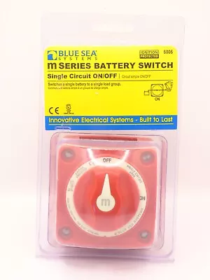 Blue Sea 6006 M-series Battery Switch Single Circuit On/off Marine Boat Unopened • $20.95