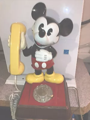 Mickey Mouse Rotary Dial TelePhone Walt Disney Disneyland Phone • $100