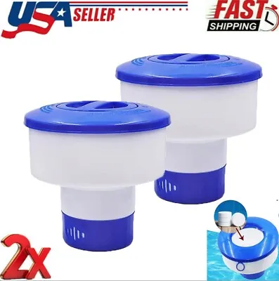 2X Hxternal Pool Spa Chemical Dispenser Floater For 3  Chlorine Bromine Tablets • $15.99