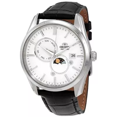 Orient Classic Sun Moon Phase Gen White Dial Automatic RA-AK0310S10B Mens Watch • $195.32