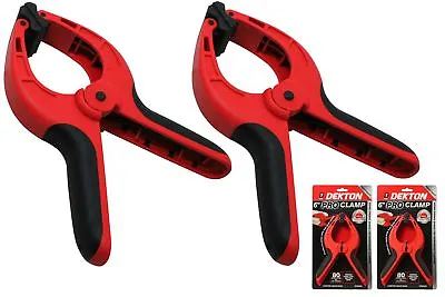 2 X Spring Quick Grip Clamps Wood Work Carpentry Plastic Clamp 150mm /6  DT60630 • £7.29