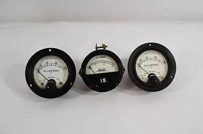 Shurite Weston Model 507 Milliamperes Amp Gauge Lot Ammeters Vtg Steampunk  • $34.99