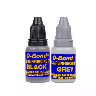 Q Bond Spare Black & Grey Filler Powder Twin Pack Use With Q-Bond Adhesive Kit • £4