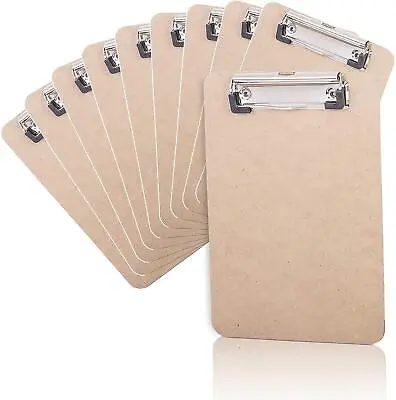 KAV Durable Spring Grip Wooden Clipboards For Office Work And School Pack Of 10 • £11.90