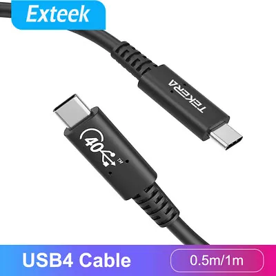 $25.95 • Buy USB4 Thunderbolt 3 Type-C Male To Male Cable 40Gbps 8K Video 100W Charging