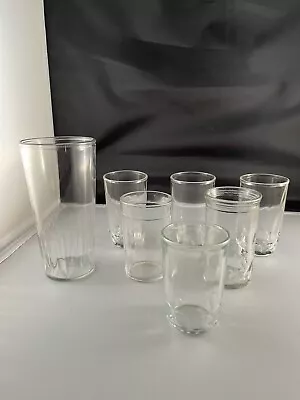 Vintage (Lot Of 7) Jelly Jar Glasses (3)Thumbprint (1)Anchor Hocking • $9.99