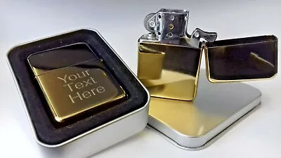 £3.99 • Buy Engraved GOLD Personalised Star Lighter Petrol Birthday Valentines Name Gift 