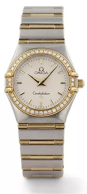 Ladies OMEGA Constellation Diamond Bezel Full 18ct Gold Bar 25.5mm Pre MY CHOICE • £1850