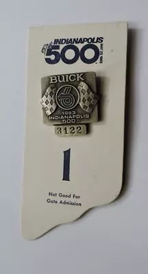 Indy 500 Silver Pit Badge 1983 #1 Back Up Card • $49