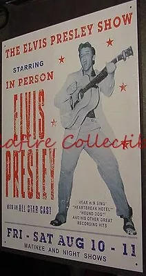 $23.90 • Buy VINTAGE ELVIS PRESLEY IN CONCERT METAL TIN SIGN Presly Poster 60s 70s Art New 